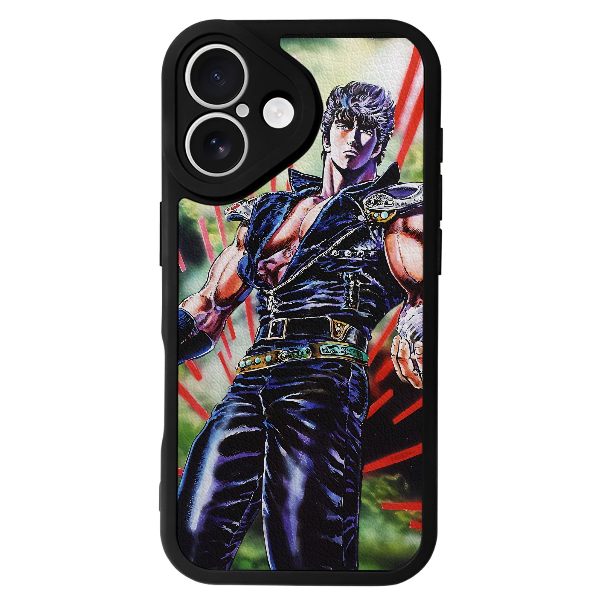 （画像用） 北斗の拳 Fist of the North Star 【iPhone 16シリーズ対応】シリコンスマホケース（レザー調） 材質：シリコン